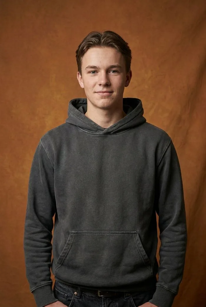 Portret van een man die recht in de camera kijkt