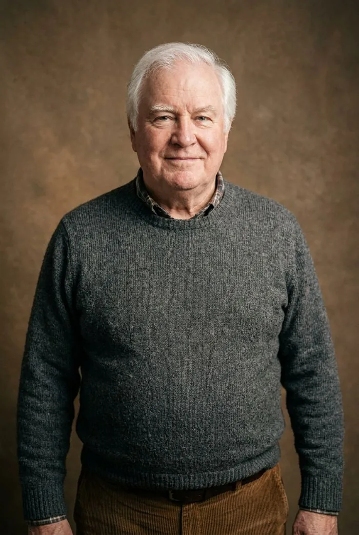 Portret van een man die recht in de camera kijkt