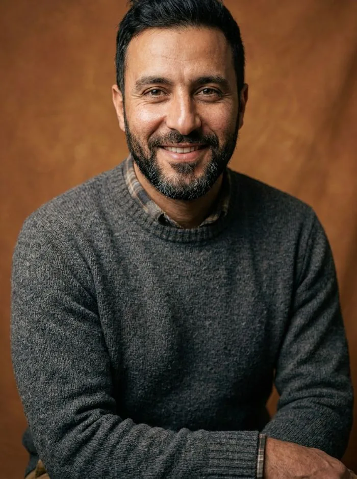 Portrait of a man looking straight into the camera