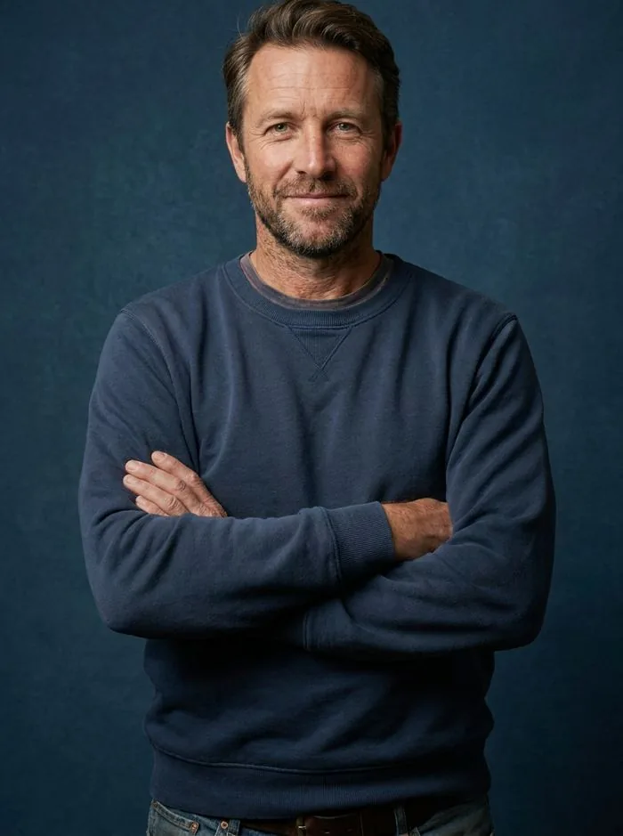 Portrait of a man looking straight into the camera